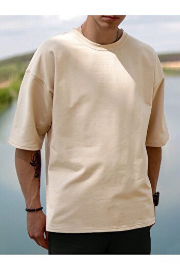 PENTHİLUS Men's Summer Round Neck Short Sleeve Letter Fruit Printed T-Shirt