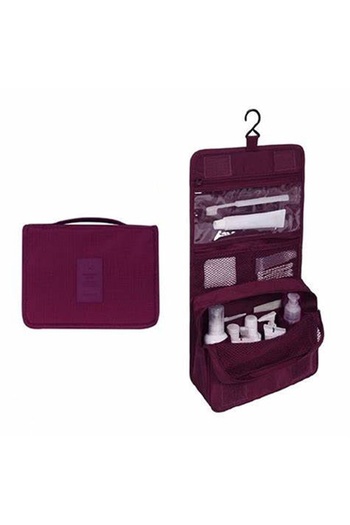 Ecosell Waterproof Organizer Hanging Travel Cosmetic Makeup Bag (Open 25X46 Cm, Closed 25X20 cm)