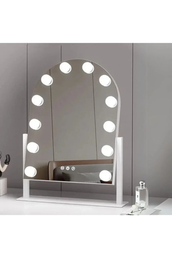OEM Starshine makeup mirror, Hollywood with 12 LED bulbs, 3-color mode, 30 x 40 cm, 1 meter cable
