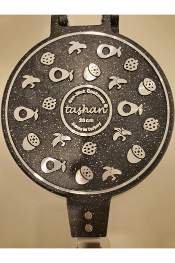tash home Taşhan Cast Iron Waffle Machine Waffle Pan Bakelite Handle