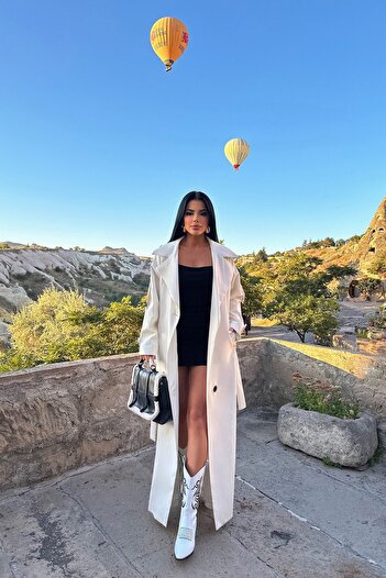 TANISA Ravena Belt Detail Trench Coat