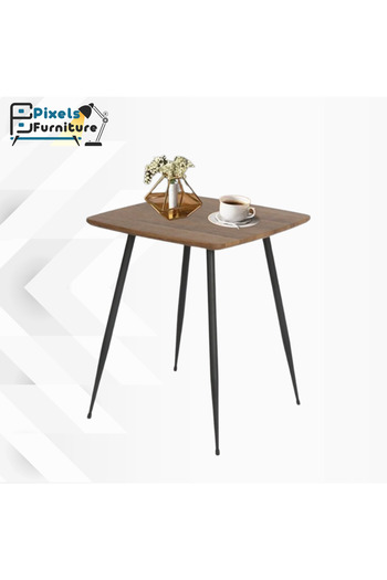 PixelsFurniture Set of 2 Pixel Furniture Square Side Table for Sofa and Bed, Metal Base Table