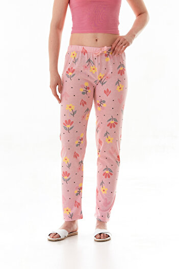 Fulla Moda Çiçek Baskılı Pijama Altı