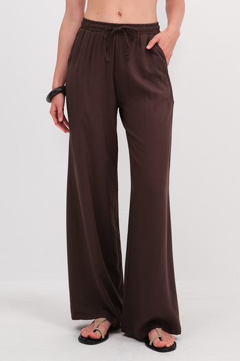 Addax Front Tie Wide Leg Trousers Pn16791-İ13