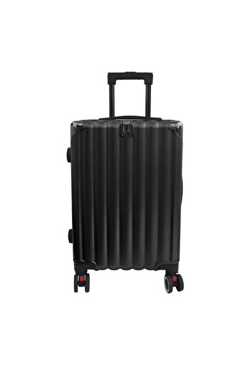 Naimeed Company Cărucior de călătorie, Naimeed D5391S, 4 roți duble 360 ​​grade, ABS, încuietoare cu combinație, Negru, 38x23x60cm