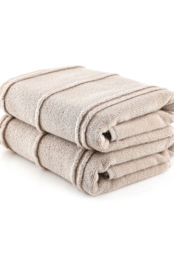 Hobby Set 2 prosoape 75x150 cm bumbac 100% microcoton, Hobby Home, Arden Maro deschis