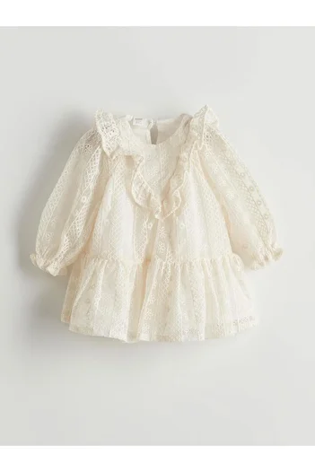 LC Waikiki Lace Baby Girl Dress and Headband 2 Pcs (S5)