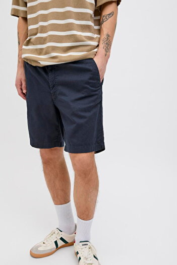 Jack & Jones Erkek Keten Karisimli Sort - Jaiden