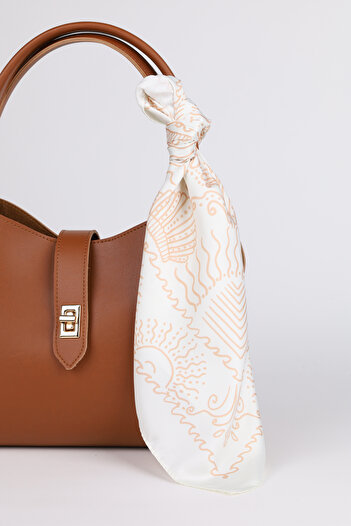 NOTHING Oyster Patterned Satin Scarf