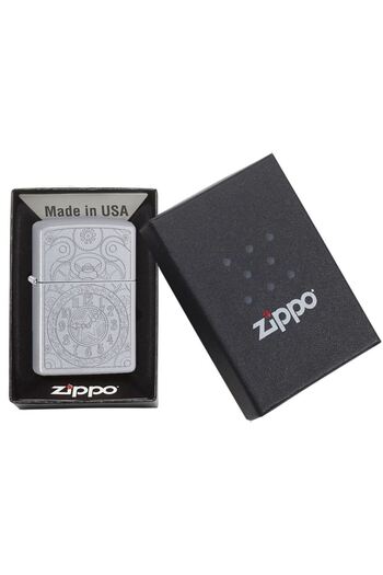 Zippo Çakmak Satin Chrome Clock Gadget Design Saat Tasarım 29699-065007