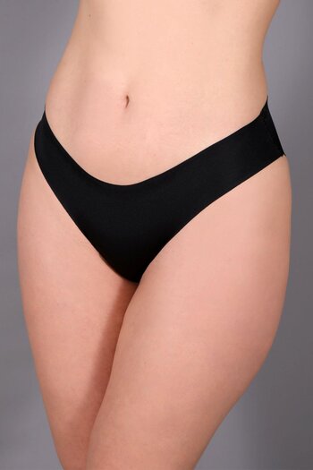 C&City Non-Slip Waist Laser Brazilian Panties C19204 Black