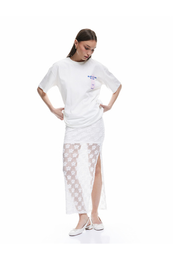 Koton Fusta creion midi jacquard cu talie înaltă