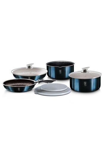 Berlinger Haus Sada nádobí s odnímatelnou rukojetí 9 ks Aquamarine Metallic Line
