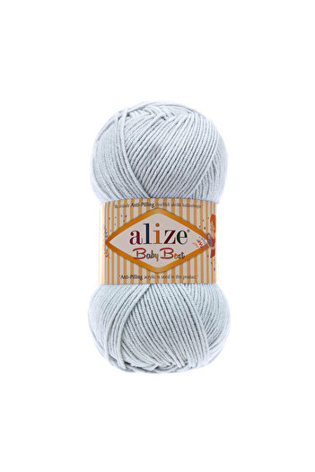 Alize 5 Pieces Baby Best Anti-Pilling Bamboo Mix 224 Light Gray - 100 Gr. 240 Mt.