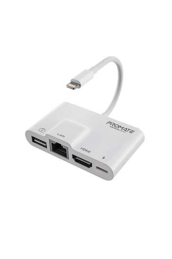Promate موزع Lightning MediaSync-LT 4 في 1