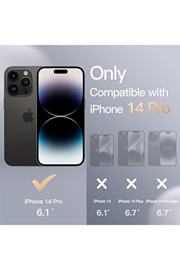 Generic Silicone Case Cover Compatible with iPhone 14 Pro 6.1 " , Ultra Slim Fit with Full Body Protection