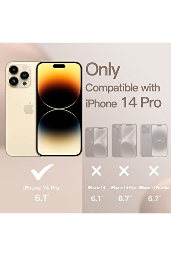 Generic Silicone Case Cover Compatible with iPhone 14 Pro 6.1 " , Ultra Slim Fit with Full Body Protection