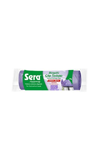 SERA Garbage Bag Drawstring Lavender Scented Medium Size 10 Pieces 55 X 60 cm X 4 Packs