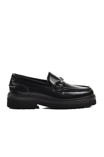 Aspor Black Opening Men's Loafer Shoes Premium