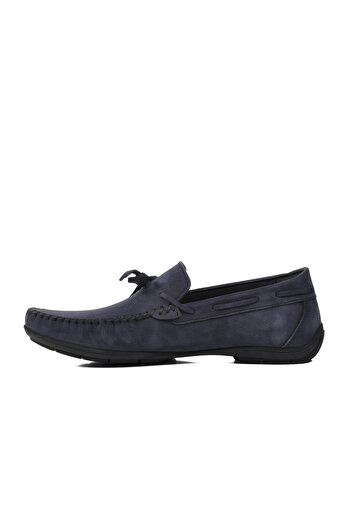 Aspor Navy Blue Nubuck Men's Loafer Shoes