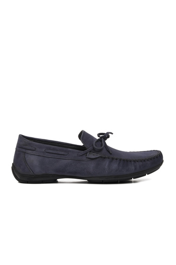Aspor Navy Blue Nubuck Men's Loafer Shoes