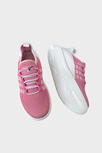 Liger Çocuk Triko Akıllı Bağcık Aqua Spor Ayakkabı PEMBE