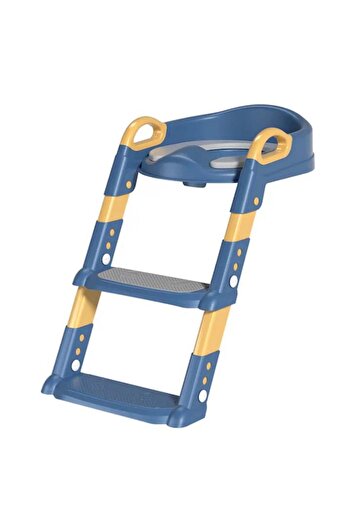 TECOS Toilet reducer with ladder and 3 steps, Tecos, foldable, portable, soft material, blue