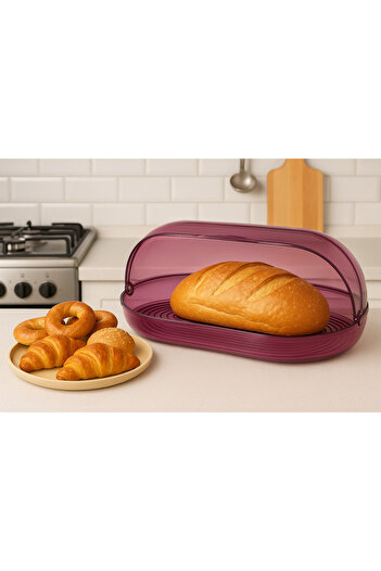 ALMUFARREJ EW's Kitchenware Kitchenware Acrylic Bread Box - Purple