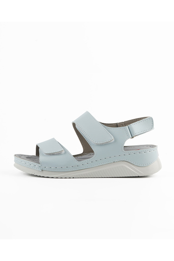 DR KLOMPA Sandale de zi cu zi pentru femei MS697 Blue Fanetta Sandale de vară ortopedice reglabile cu velcro