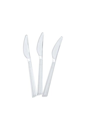Filli Boya Plastic Knife 100 Pieces Clear Plastic Knife