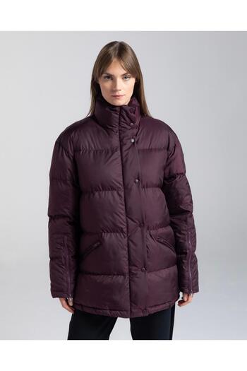 Kappa Authentic Aomi Women's Purple Stand Collar Coat