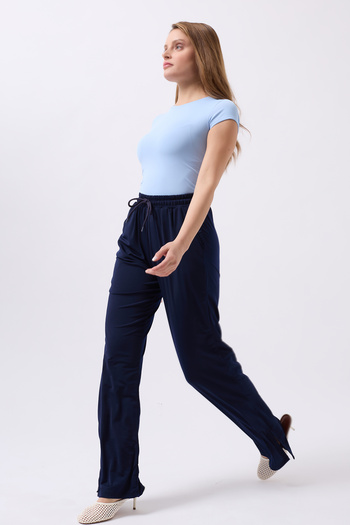 Clu Elina Navy Blue Slit Sweatpants