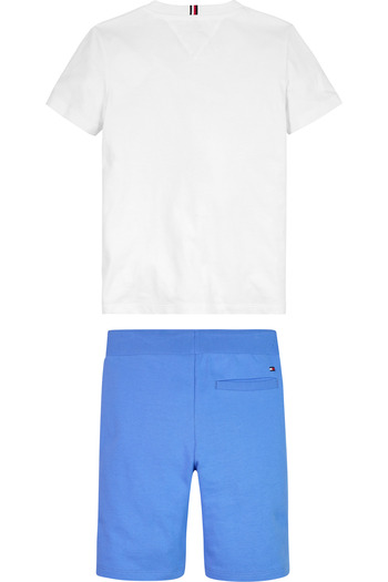 Tommy Hilfiger Boys Blue Logo Printed T-Shirt and Shorts Set