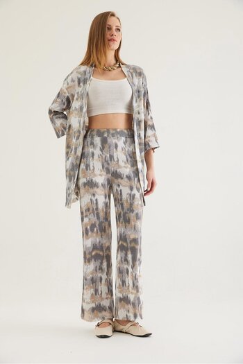 İKLİM LİFE Kimono Trousers Double Set