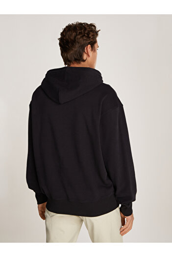 Calvin Klein Calvin Klein Men Black Embroidered Box Pullover Hoodie