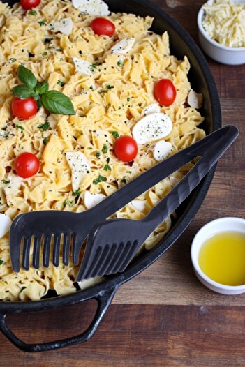 Home Alvin Hard Plastic Fireproof Non-Stick High Temperature Resistant Pasta Salad Serving Tongs
