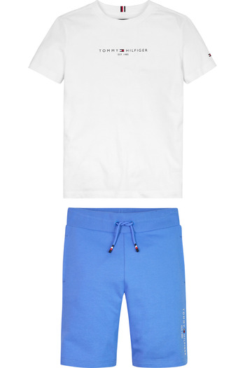 Tommy Hilfiger Boys Blue Logo Printed T-Shirt and Shorts Set