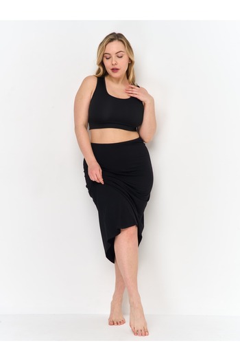 LİRONA 26975 A+ Quality Viscos Fabric - Non-Wrinkle Knee Length Long Skirt Lining Jupon Petticoat