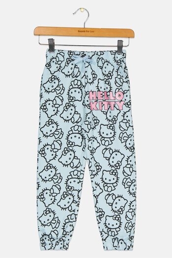 Hello Kitty Kids Girl Graphic Print Jogger Pants, Multicolor