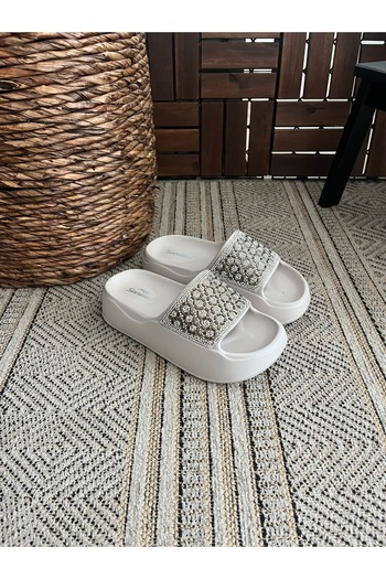 Behtah Kundura Παντόφλες Slide με ψηλή χοντρή σόλα Garden Beach Pool Sea Summer Casual Παντόφλες