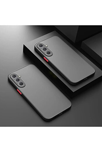 Fibaks Samsung Galaxy A56 Case Matte Anti-Fingerprint Camera Protection Hard Silicone Cover with Colorful Keys