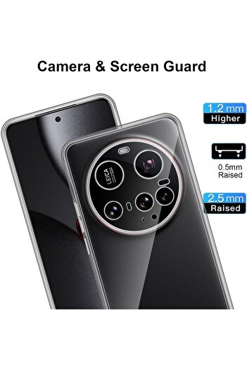 Fibaks Xiaomi Mi 15 Ultra Case with Camera Protection Transparent Ultra Thin Flexible Non-Discoloration Silicone Cover