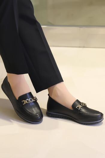 KAPTAN JUNIOR Women's Classic Shoes Orthopedic Mother Shoes Mother Ballerina Shoes Mother Women's Casual
