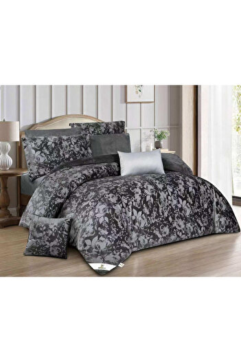 Levore Horse Fur and Velvet Winter Double-Sided Comforter Set with Durable and Soft Fabric and Heavy Filling, 8 Pieces, King Size