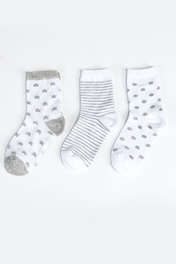 Aziz Bebe Boy's Seamless 3-Piece Socks 3 Years - 6 Years