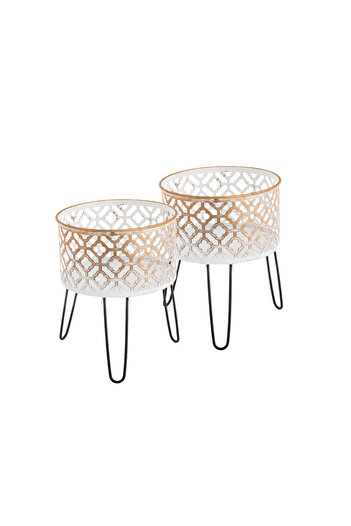 casa rosa 2-piece metal plant stand set with an elegant and modern design