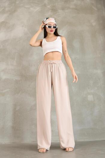 RE7EDİ Women Viscos Cotton Pants Cream