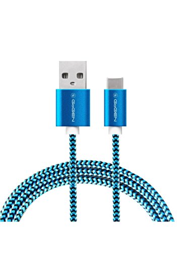 Gogen USB / USB-C charging and data transfer cable, 1 m, textile braid, fast charging