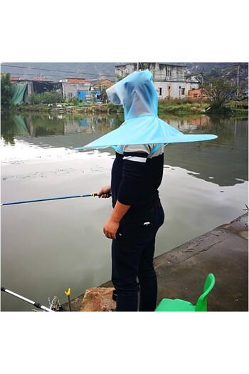 zola Pelerină de ploaie pentru cap și umeri, suport pentru brațe, diametru 90 cm, albastră