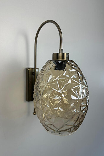 Bamyum Veltro Honey Color Glass Sconce Wall Lamp Modern Hotel Cafe Vintage Living Room Bedroom Staircase Retro